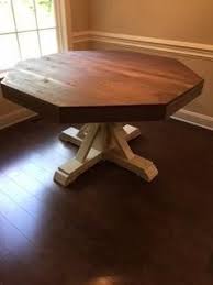 Expandable dark brown laminate octagon vintage kitchen table ** 4 matching dining chairs available** dimensions: Octagon Table Octagon Table Octagon Poker Table Kitchen Design Diy