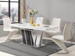 Ensemble Table Noami 4 Chaises Twizy Blanc Gris Esstisch Holz Esstisch Ausziehbar Haus Deko