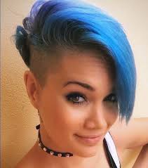 Image result for dark blue ombre undercut short