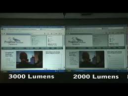 Projector Test 3000 Lumen Vs 2000 Lumen Shot On A Blank