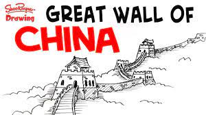 How To Draw The Great Wall Of China - Easy Step-By-Step For Beginners -  Youtube