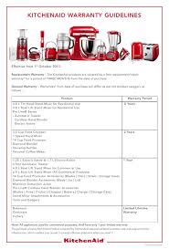 warranty guide kitchenaid india