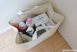 無印良品の新商品 持ち手付帆布長方形バスケット 種類と収納アイデアをブログレポート em 2020 criacao