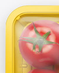 Plastic Tray With Tomatoes Mockup In Tray Platter Mockups On Yellow Images Object Mockups