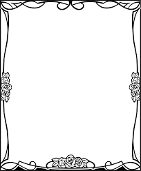 Border Black And White Free Stock Photo Illustration Of A Blank Frame Border With Roses 9014 Border Black And White Clip Art Free Clipart Images