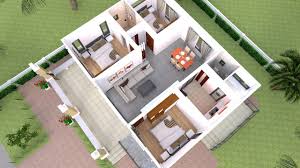 House Design Plans 10x10 With 3 Bedrooms Full Interior House Plans 3d Small House Design House Design House Roof