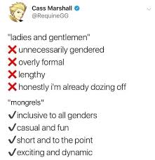 Unnecessary definition, not necessary or essential; R Grandorder On Twitter As Always Gil Supports Gender Neutral Pronouns Fgo Https T Co X5pk2skmrz