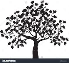 Black And White Silhouette Black And White Tree Clipart Maple Tree Stock Vectors Vector Clip Art Maple Tree Tree Mural Art