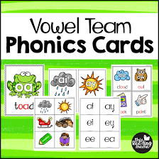 vowel team phonics cards