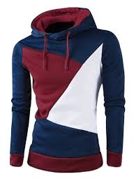 Izzumi Stylish Color Block Spliced Slim Fit Long Sleeve Hoodies For Men Shoes Jewelry Women Men Hoodies Men Sweatshirt Stylish Mens Sweatshirts Hoodie