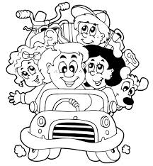 Twisted travel tales coloring page. Family Road Trip Coloring Page Coloring Sky