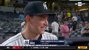 Ben Rice collected his first big-league hit tonight. Meredith Marakovits  caught up with the rookie after his debut.