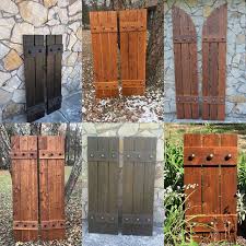 Persianas De Cedro Manchadas Persianas Exteriores Persianas Etsy Shutters Exterior Rustic Shutters Wood Shutters Exterior