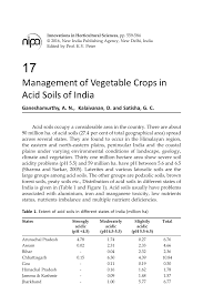 Pdf Management Of Vegetable Crops In Acid Soils Of India