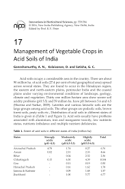 pdf management of vegetable crops in acid soils of india