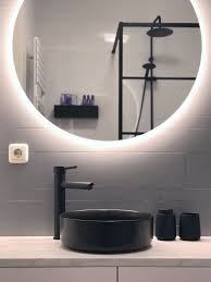 adema circle badkamerspiegel rond diameter 60cm met indirecte led verlichting met spiegelverwarming en touch schakelaar badkamerspiegel badkamer spiegel badkamer