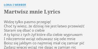 Już w sprzedaży podwójny winyl naszej ostatniej płyty. Martwisz Mnie Lyrics By Lona I Webber Widze Tylko Pasmo Przegiec