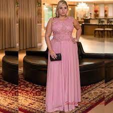 2020 Buyuk Beden Abiye Modelleri Pembe Uzun Kolsuz Klos Etek Islemeli Kiyafet Kombinleri Vestidos Especiais Vestidos Vestido De Madrinha Longo