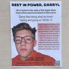 Rest well among the latest Apple products, sweet Prince 🙏 Darryl Driscoll  2008-2006 gone but not forgotten 🕊️ #physicalmemes