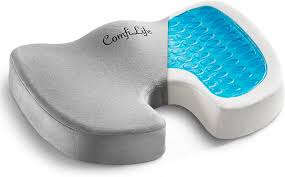 Amazon Com Comfilife Gel Enhanced Seat Cushion Non Slip Orthopedic Gel Memory Foam Coccyx Cushion For Tailbone Pain Office Chair Car Seat Cushion Sciatica Back Pain Relief Office Products