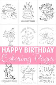 Printable birthday cards by canva. 55 Best Happy Birthday Coloring Pages Free Printable Pdfs