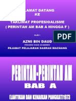 Kursus pengurusan pentadbiran dan perkhidmatan di institusi sekolah. Perintah Am Bab A Hingga Bab F