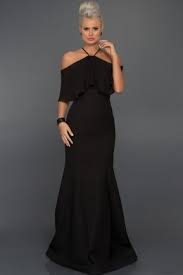Uzun Siyah Omuz Dekolteli Balik Abiye C7273 Aksamustu Giysileri The Dress Elbise Modelleri