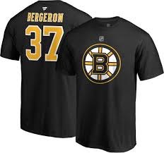 Shop boston bruins and boston celtics gear, memorabilia, and more. Nhl Men S Boston Bruins Patrice Bergeron 37 Black Player T Shirt Dick S Sporting Goods