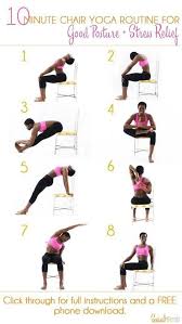 Downdog Yoga Poses For Fun Fitness 10 Minute Chair Yoga Routine Chair Yoga Yoga For Beginners Yoga Routine