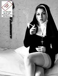 Smoking Naughty Nun Big Boobs Vintage Photo Weird God Girl 8x10 Print 272 |  eBay