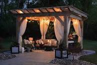 Gazebo with soft light in each corner. Looks amazing