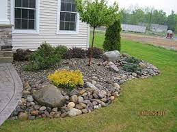 Pin By Jan P On Garden Rocks Edging Landscaping With Rocks River Rock Landscaping Rock Garden Landscaping