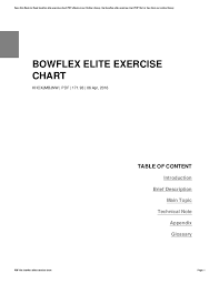Bowflex Elite Exercise Chart