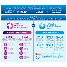 Find out about free calls, sms, contract, internet data, device price and monthly fee for different plans. Celcom New Mega Postpaid Unlimited Data One Month Rm98 Only Shopee Malaysia