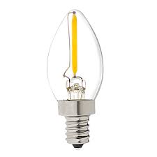 Vintage Led Night Light Bulb C7 Led Candelabra Bulb W Filament Led And Blunt Tip 5w Equivalent 53 Lumens Super Bright Leds