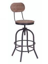 Sold and shipped by lamps plus. Industrial Wood Swivel Counter Stool With Back Modern Furniture Brickell Collection