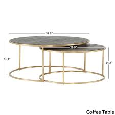 Find set of 2 gold end tables at target. Subira Antique Gold Finished Metal And Reclaimed Wood Round Coffee Table Nesting Set By Inspire Q Bold On Sale Overstock 28082234