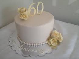 60th Anniversary Cake French Vanilla Italian Buttercream Ganache And Fondant 8 Inch Round Wi 60th Anniversary Cakes Anniversary Cake Diamond Anniversary Cake