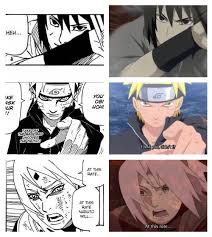Kishimoto Vs Studio Pierrot I Think We All Know Who Wins This Comparison Manga Vs Anime Sasusaku Anime
