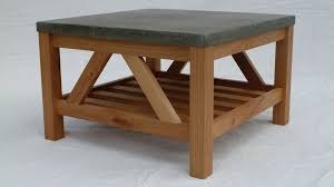 The coffee table features two drawers with full extension drawer guides and english dovetail jointery. Custom Made Alder Coffee Table With Concrete Top By Culbertson Design Custommade Com