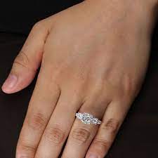 Cluster Diamond Love Eternal Engagement Ring 14k 14k Engagement Ring Engagement Rings Wedding Bands Set 3 Stone Engagement Rings