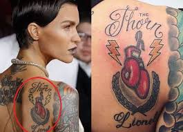 Ruby is a dog loving celebrity and she has a dog tattoo on her hand. Ruby Rose S 57 Tattoos And Their Meanings Body Art Guru