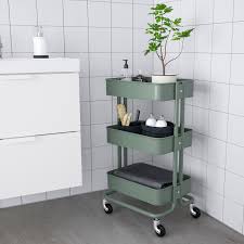 Raskog Utility Cart Gray Green 13 3 4x17 3 4x30 3 4 Ikea In 2020 Raskog Utility Cart Ikea Raskog Utility Cart
