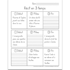 Recit En 3 Temps Scenarios Sociaux Teaching Writing Teaching French French Classroom