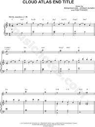 Cloud Atlas End Title From Cloud Atlas Sheet Music Piano Solo In C Major Download Print Sheet Music Cloud Atlas Piano Music