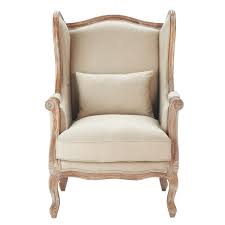 Fauteuil Bergere En Lin Manoir Maisons Du Monde En 2020 Fauteuil Maison Du Monde Bergere Fauteuil