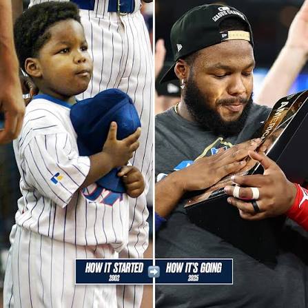 All Grown Up 💙 This little guy plays his first #WorldSeries game today!  #WANTITALL