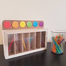 Colour Sort Scored This Posting Money Box From Kmart Flipped The Backing Piece And Added Colour Circles Aj Now Posts The Color Sorting Money Box Color Circle
