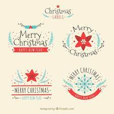 Cute Merry Christmas Badges On A Beige Background Free Vector Premium Vector Freepik Vector Background Beige Background Merry Christmas Christmas Labels