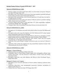 Sukatan pelajaran stpm sejarah penggal 2. Koleksi Soalan Sebenar Sejarah Stpm 2013
